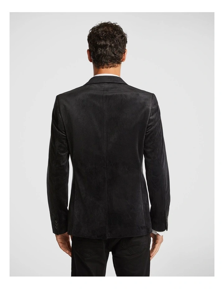 Hollywood Velvet Blazer in Black