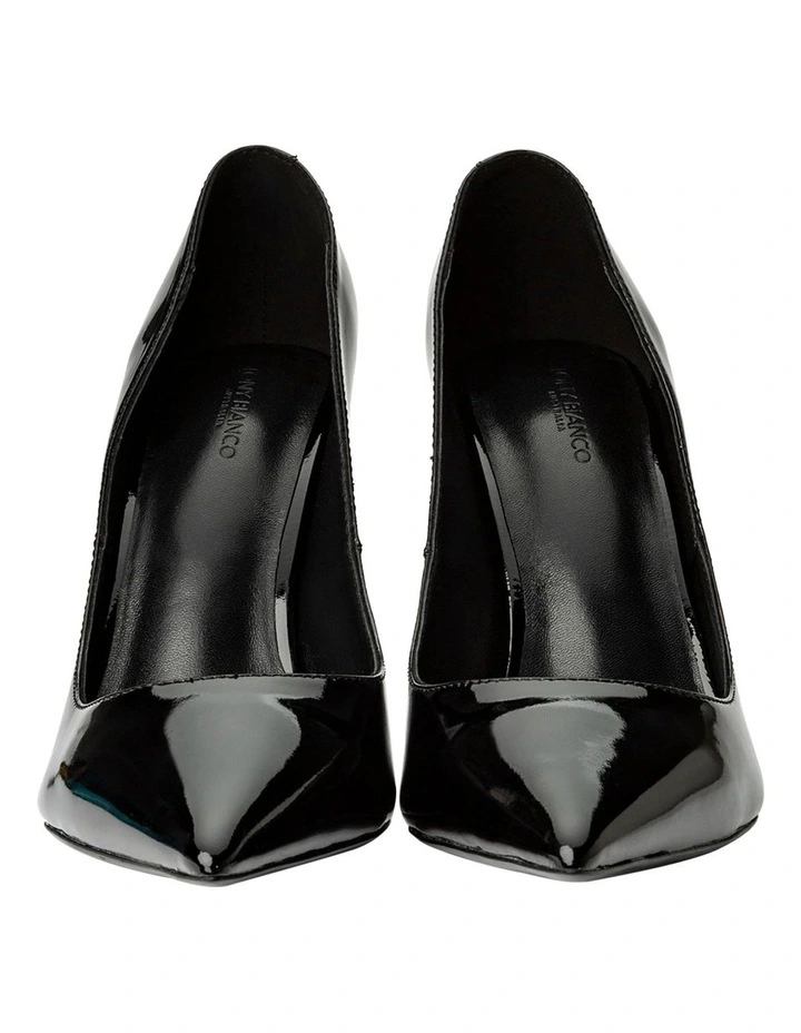 Anja Black Patent Heels