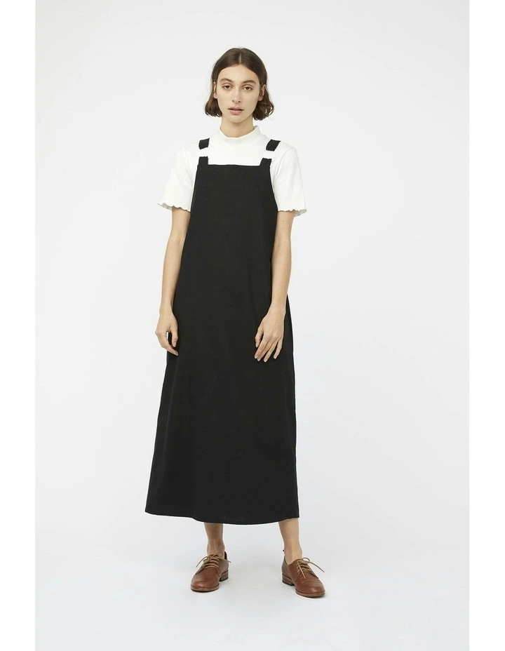 Classic Pinafore Dress in Black