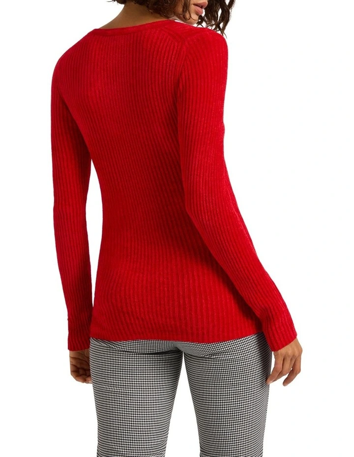 Vegas Velour Knit Jumper in Haunted