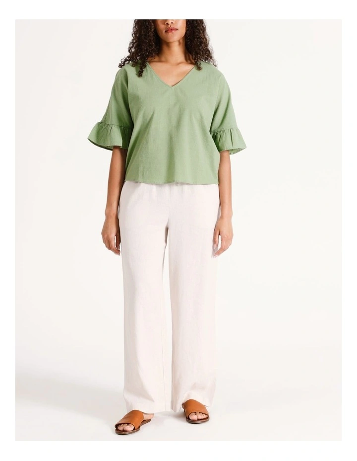 balie 2/4 Frill Top in Basil