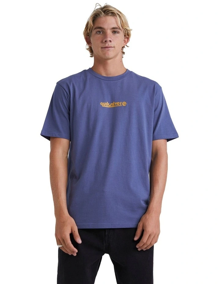Throw Back Short Sleeve Tee in Crown Blue