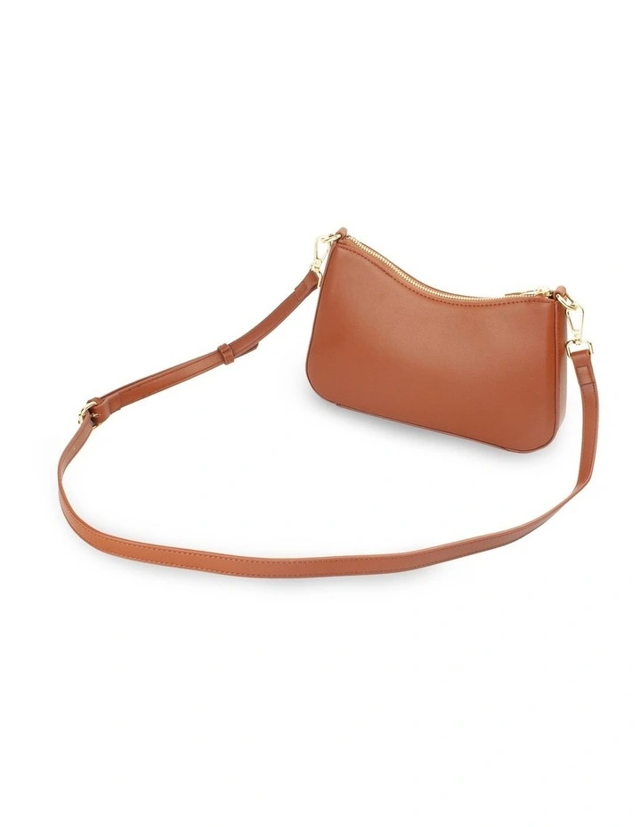 Olivia Tortoise Shell Chain Crossbody Bag in Black