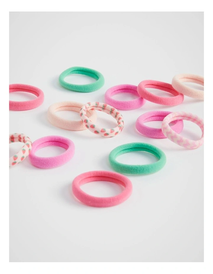 Strawberry Super Elastic Hair Ties in Multi