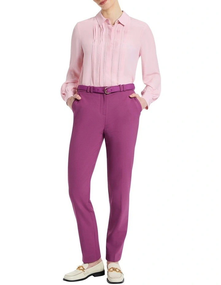 Daisy Pin Tuck Shirt in Lotus Pink