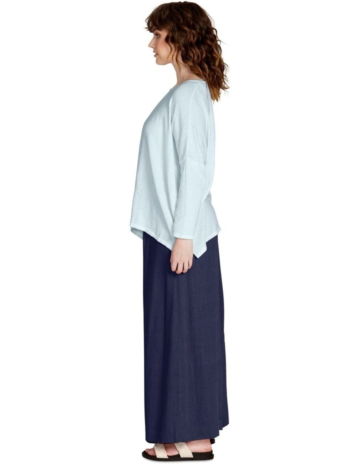 Shiv Batwing Knit Top in Ice Blue