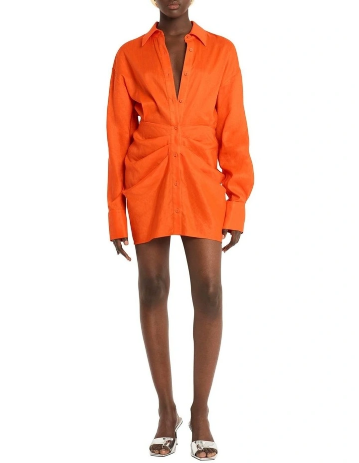 Club Nocturno Mini Dress in Orange