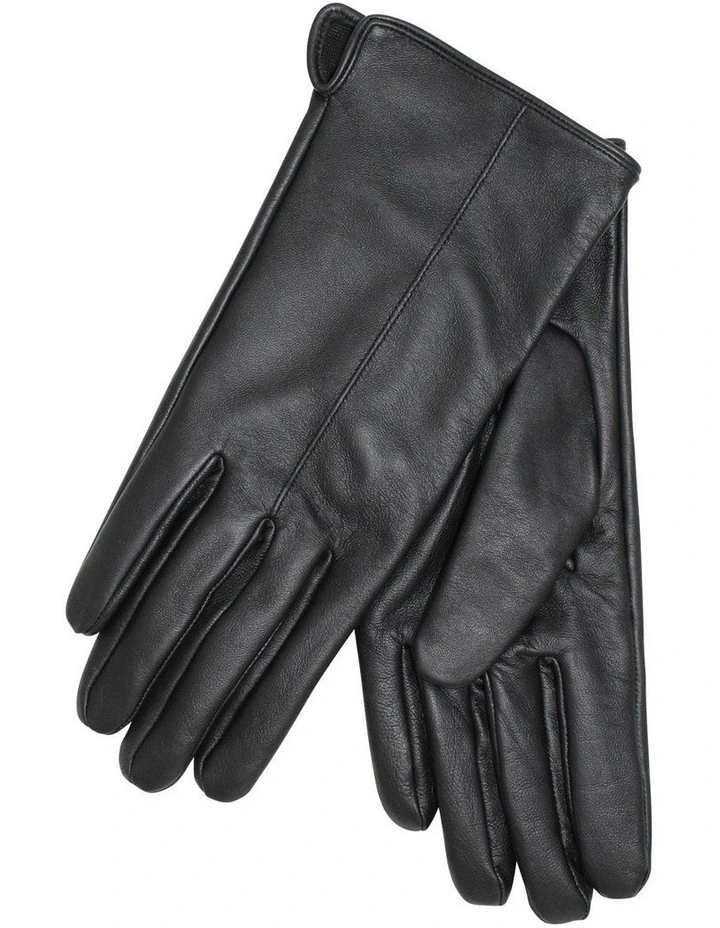 Maddison Leather Gloves in Black