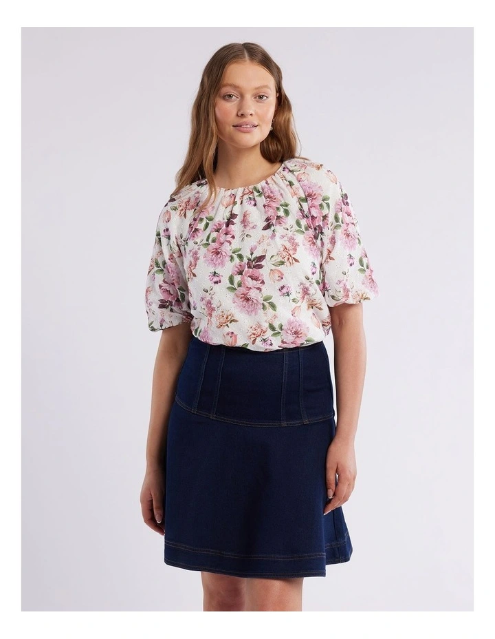 Garden Romance Top in Ivory