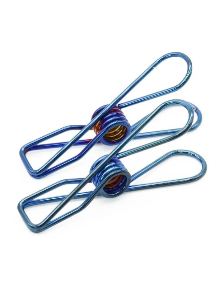 Small Stainless Steel Pegs 40 Pack in Blue