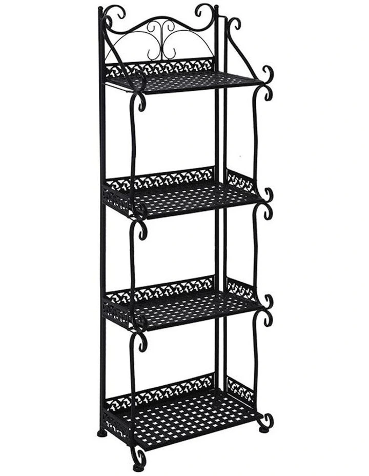4 Tiers Metal Plant Stand in Black