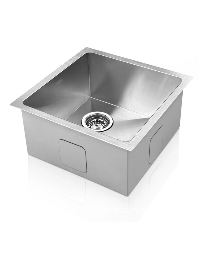Kitchen Sink Stainless Steel Basin Single Bowl Laundry 51X45CM in Silver