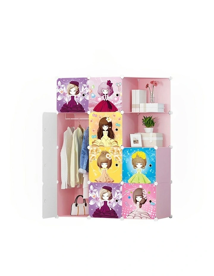 10 Cubes Princess Design Portable Wardrobe in Multi