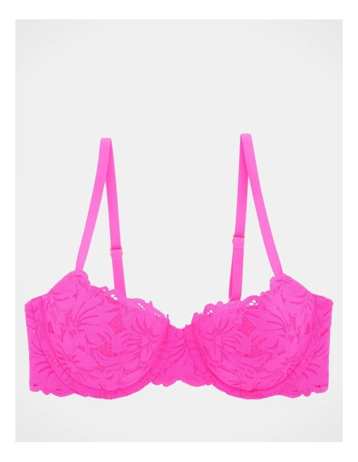 Real Power Balconette Beach Daze Lace Bra in Pink Infusion