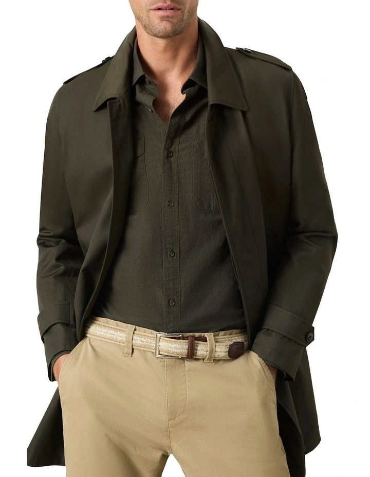 Ombrone Trench Carcoat in Khaki