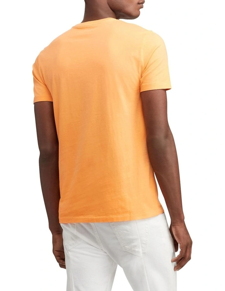 Custom Slim Fit Jersey Crewneck T-Shirt Orange