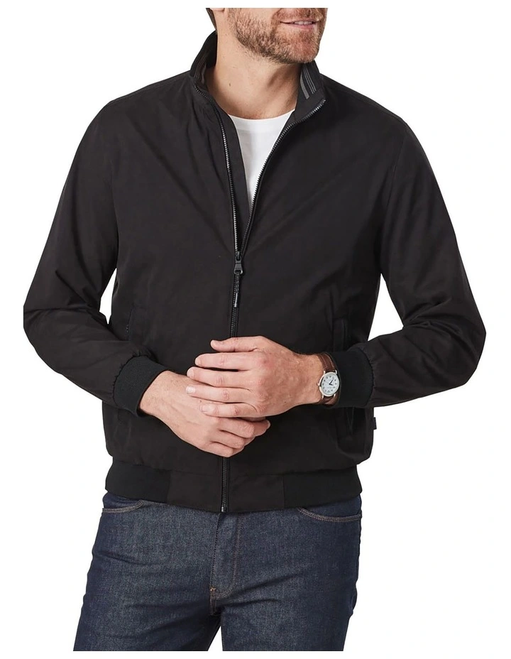 Soft Touch Harrington Bomber Jacket Black