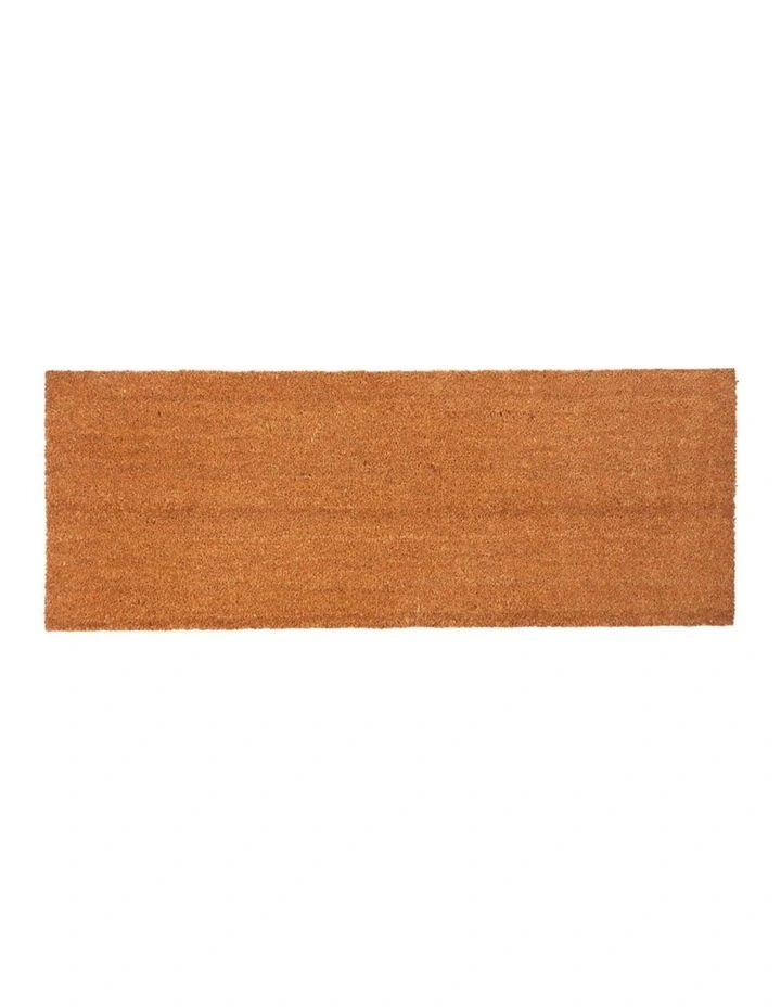 Nubra Plain Natural PVC Backed Coir Door Mat 45x75 cm