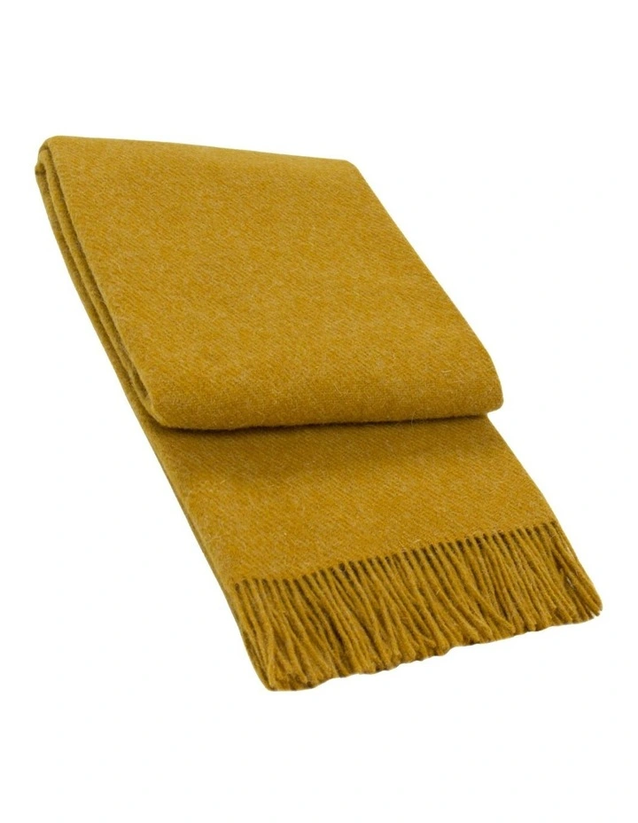 Brighton Throw Blanket in Mustard