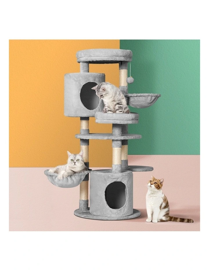Cat Tree Tower 123cm in Grey