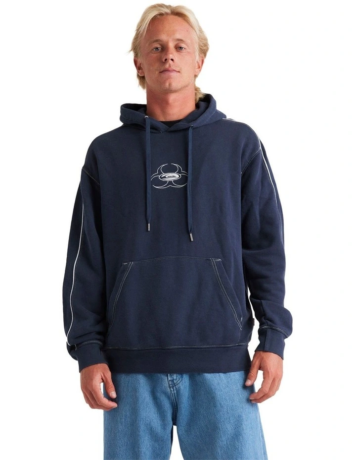 Saturn Bio Hazard Fleece Hoodie in Dark Navy