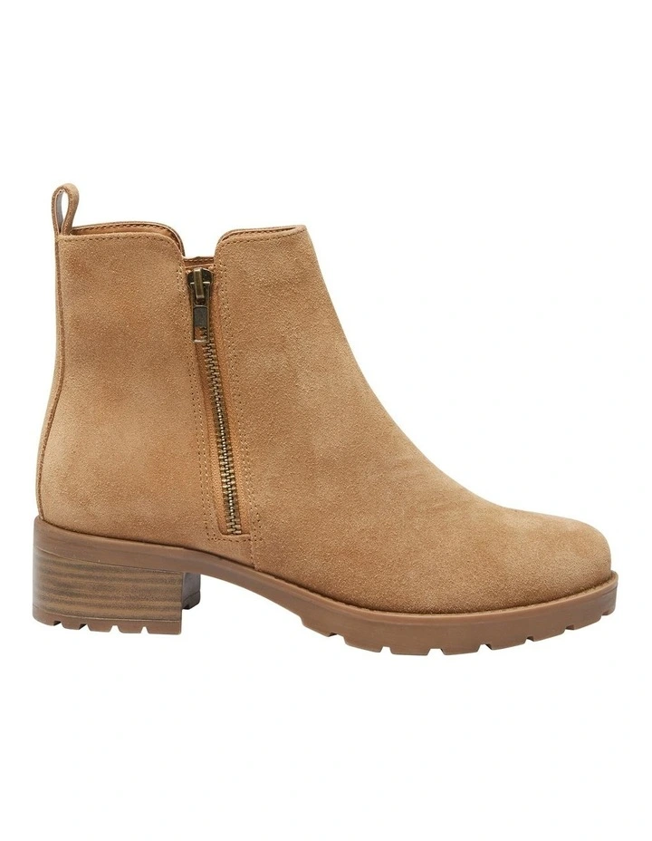 Indigo Boots in Tan Suede