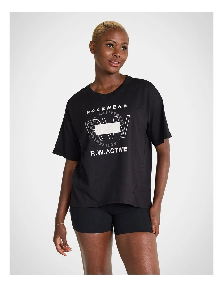 Logo Boyfriend Tee in Black