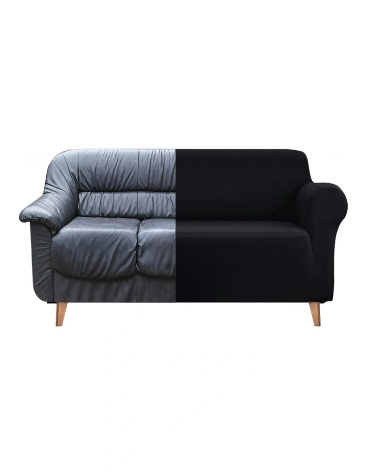 Sofa Cover Couch Covers 3-Seater in Black