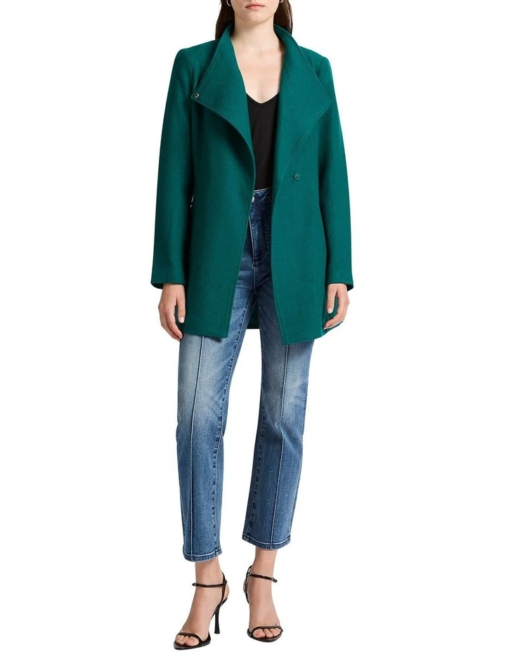 Ruby Felted Wool Coat in Green