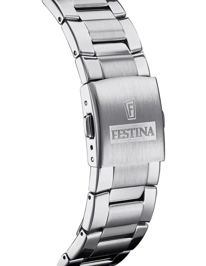 Chrono Stainless Steel Watch 45mm in Silver
