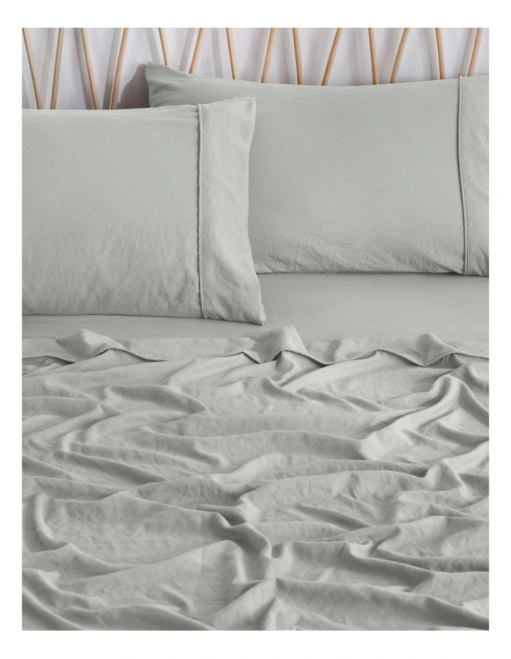 Superfine Washed Microfibre Sheet Set in Grey