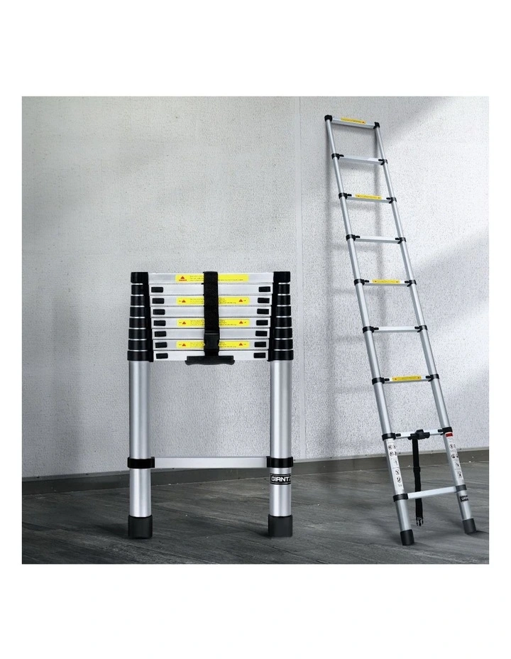 Aluminium Telescopic Ladder 2.6m in Silver
