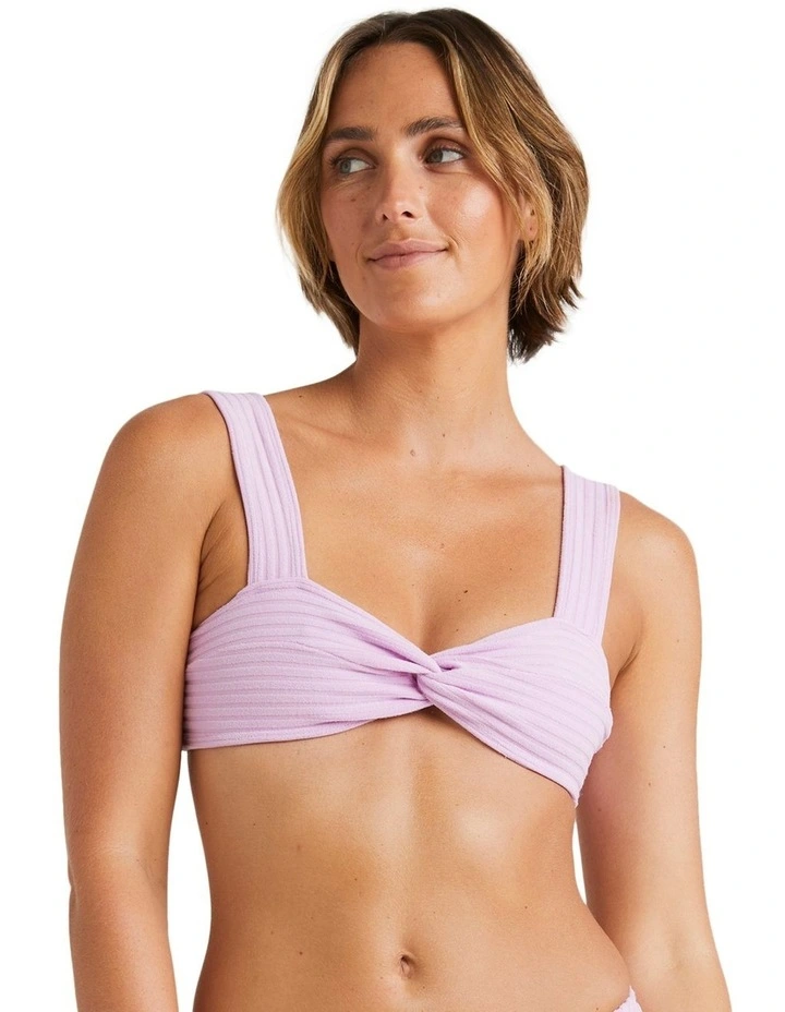 Terry Rib Kali Bralette in Purple