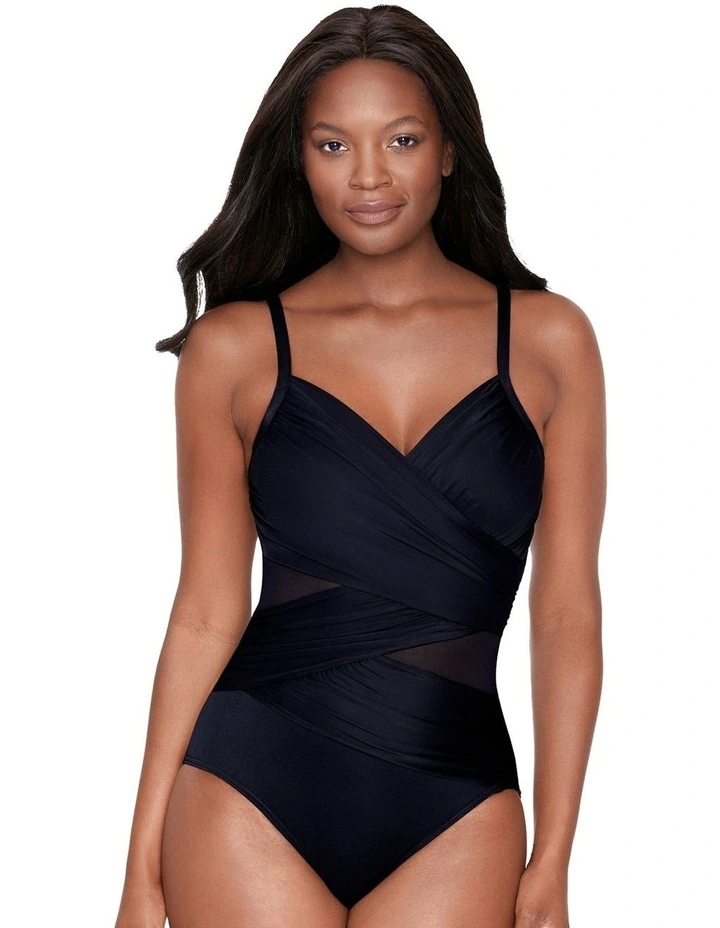 Network Mystify DD Cup Underwired One Piece Shaping Swimsuit in Black