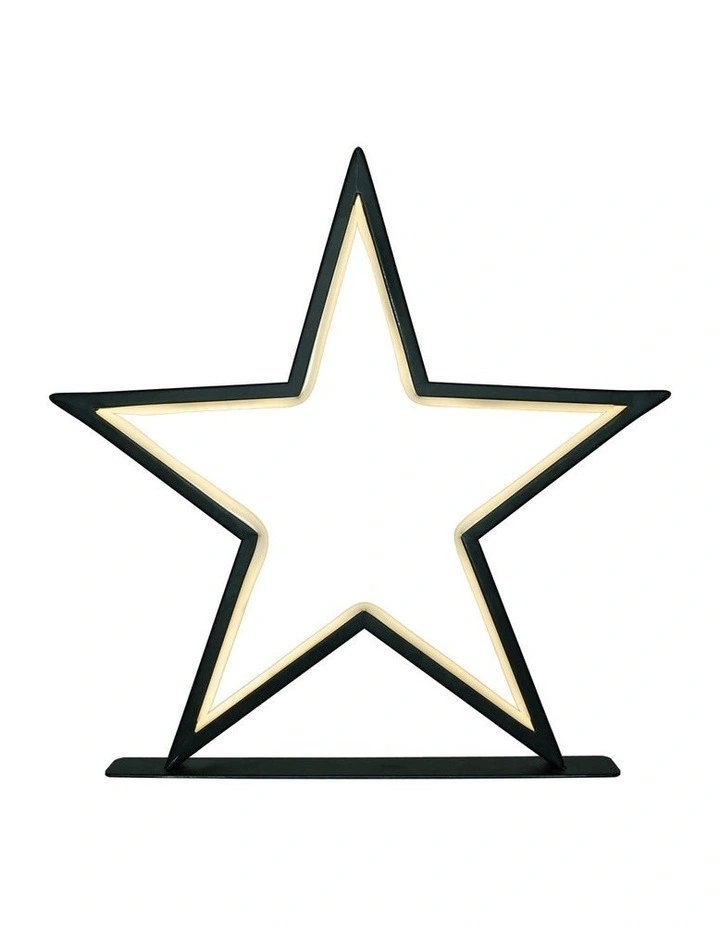 Star Neon Table Lamp in Black
