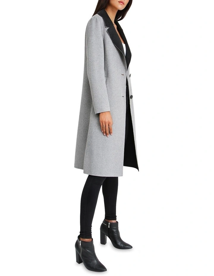 Lexington Two-Tone Wool Blend Coat