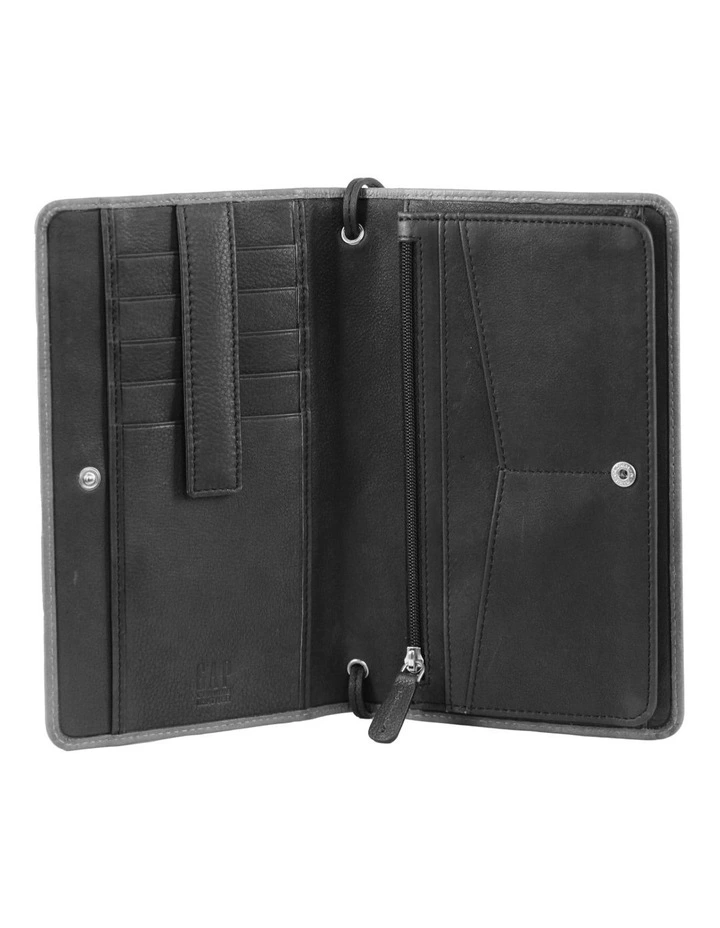 Leather Wallet/Organiser Bag in Black