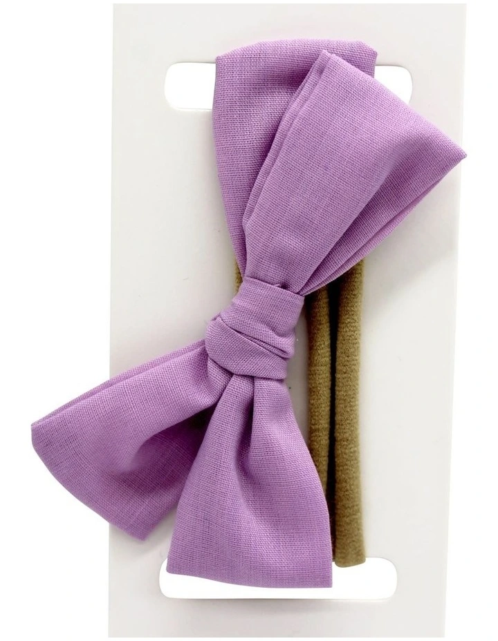 Basic Cotton Bow in Purple