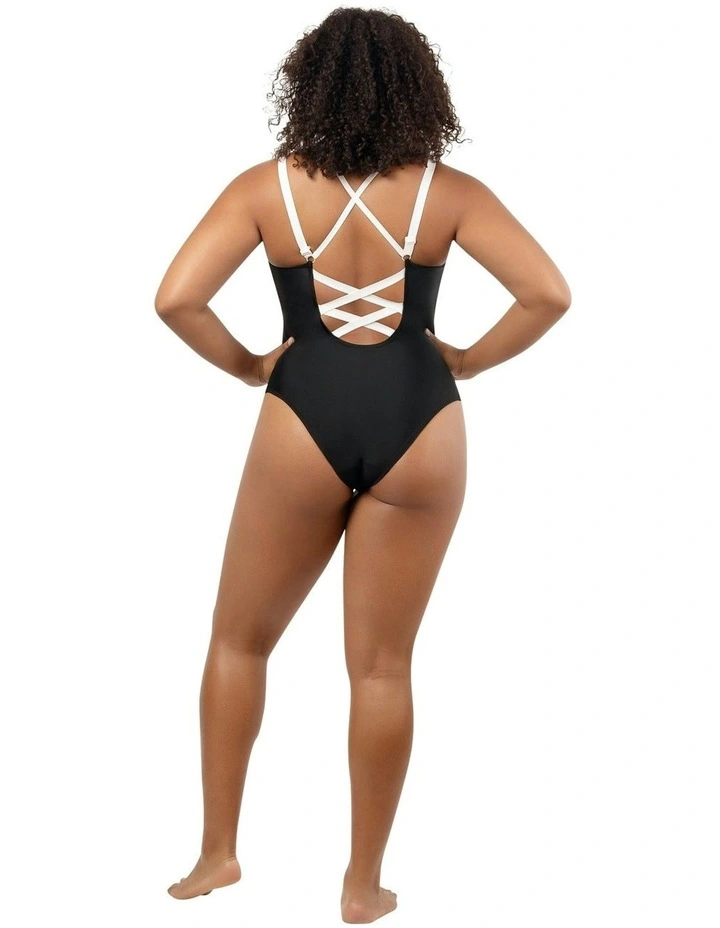 Lauren Wirefree Low Back One Piece Swimsuit in Multicolor