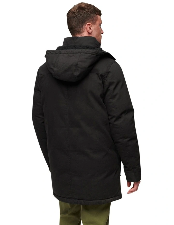Workwear Hooded Parka in Noir
