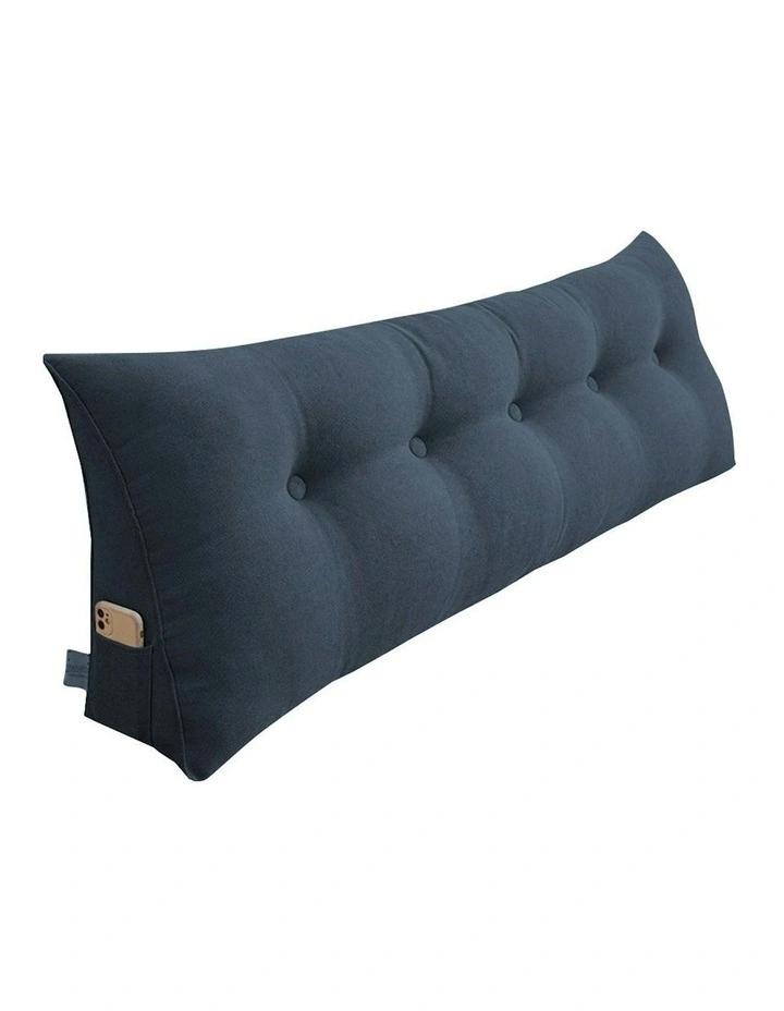 Triangular Wedge Bed Pillow Headboard 120cm in Dark Grey