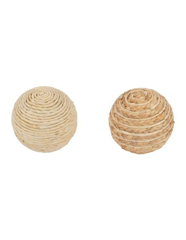 Handmade Decorative Weave Balls 2 Pack in Multi