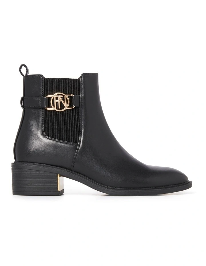 Aubrey Ankle Detail Chelsea Boots in Black