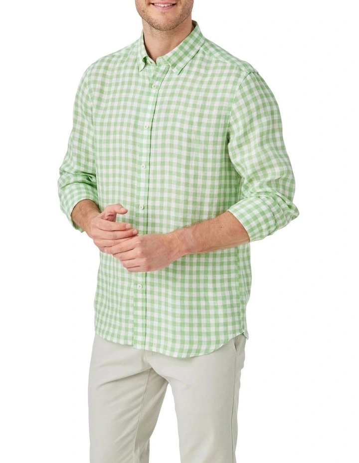 Chase Check Long Sleeve Shirt in Green