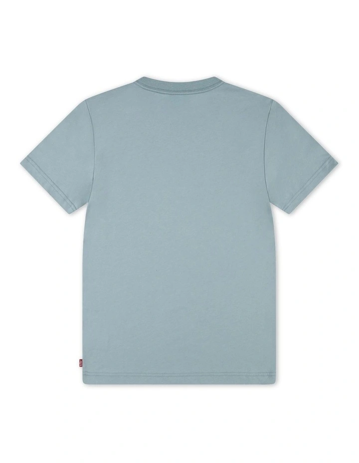 Batwing Chest Hit Tee in Blue Surf