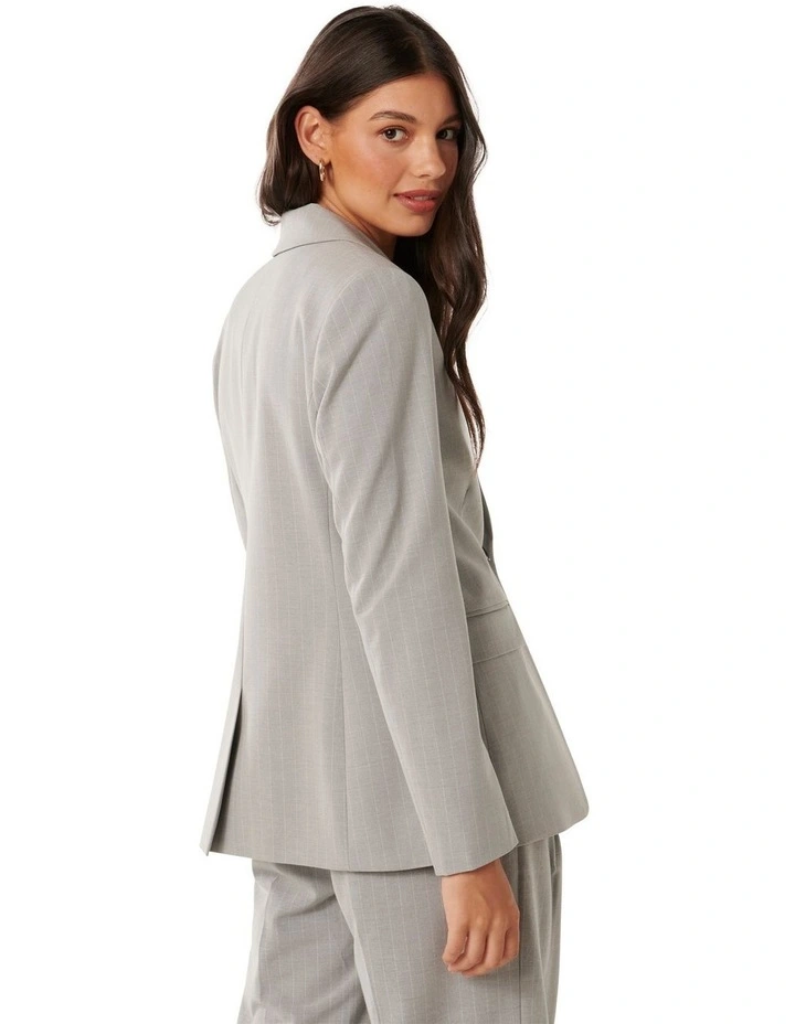 Jodie Single Breasted Blazer in Grey