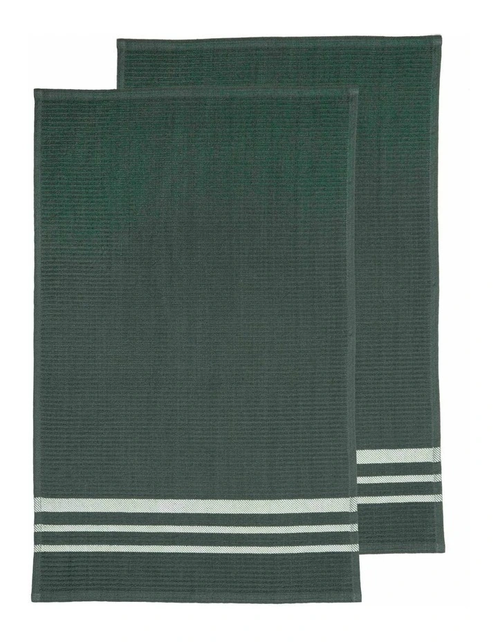 Terry Kitchen Towel 2 Pack in Green