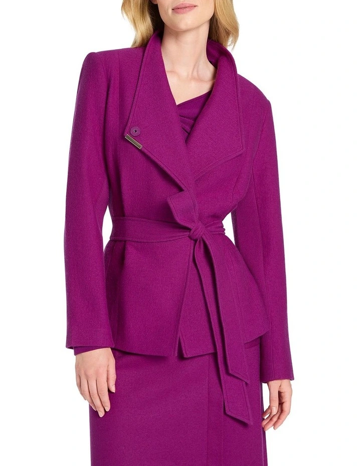 Lea Felted Wool Jacket in Plum