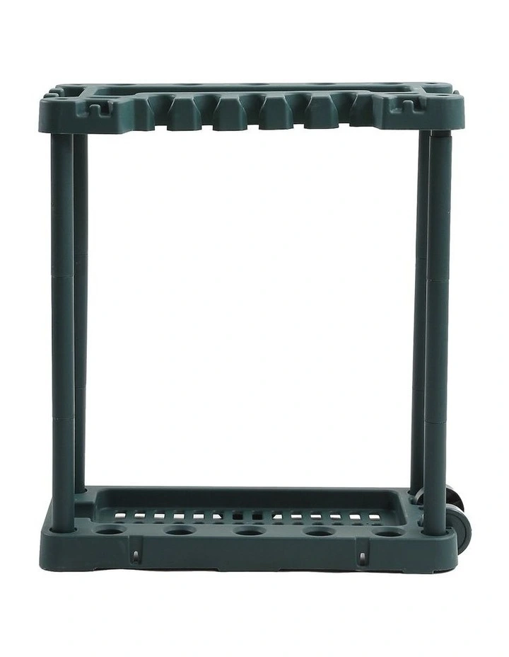 Garden Farm Shed Garage Tools Storage Rack Handles Organizer Holder in Green