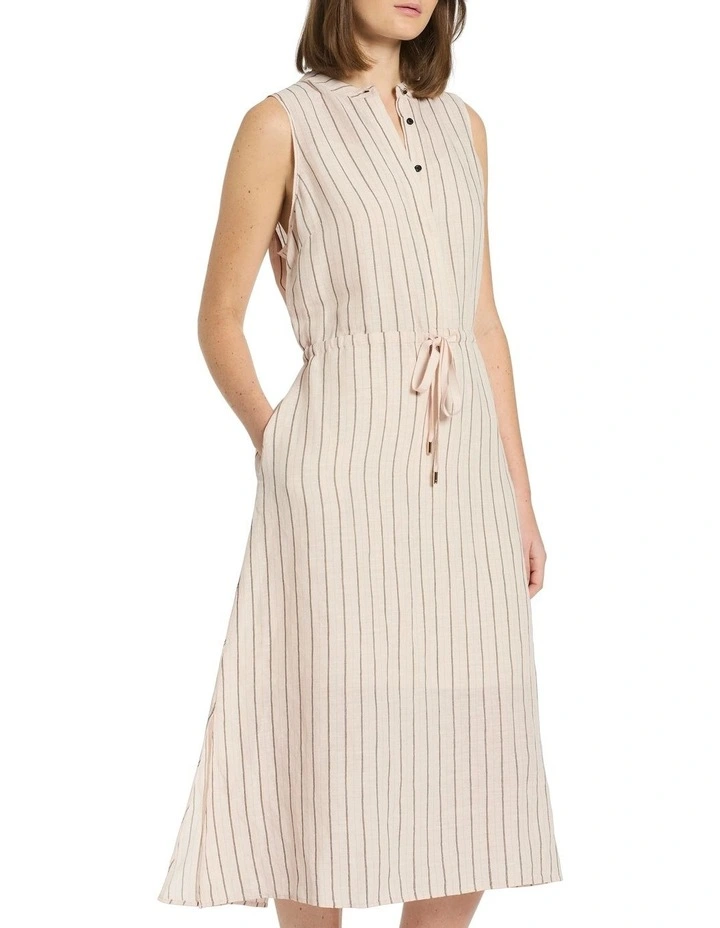 Torez Shirt Dress in Pannacotta Stripe